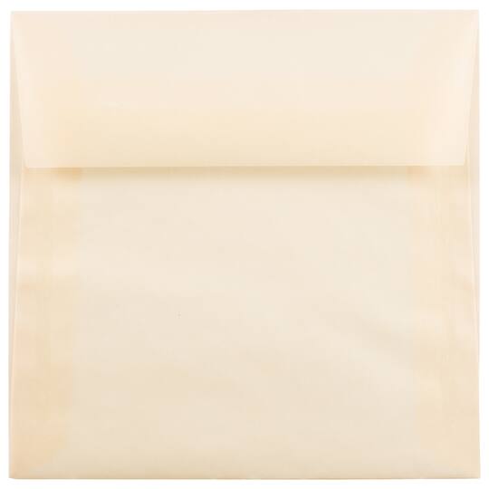 JAM Paper 5.5" x 5.5" Square Translucent Vellum Invitation Envelopes